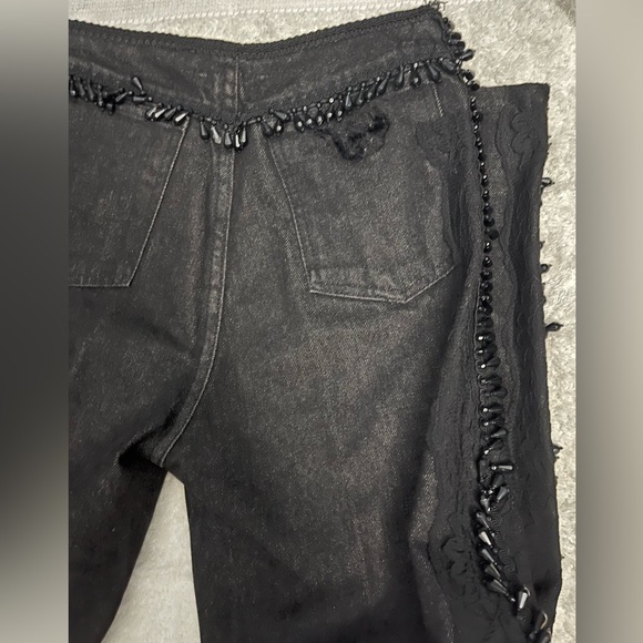 ‼️ONE OF A KIND! Pura Lana Vergine Stunning Embellished Blazer, Bustier and Jean - Picture 14 of 15